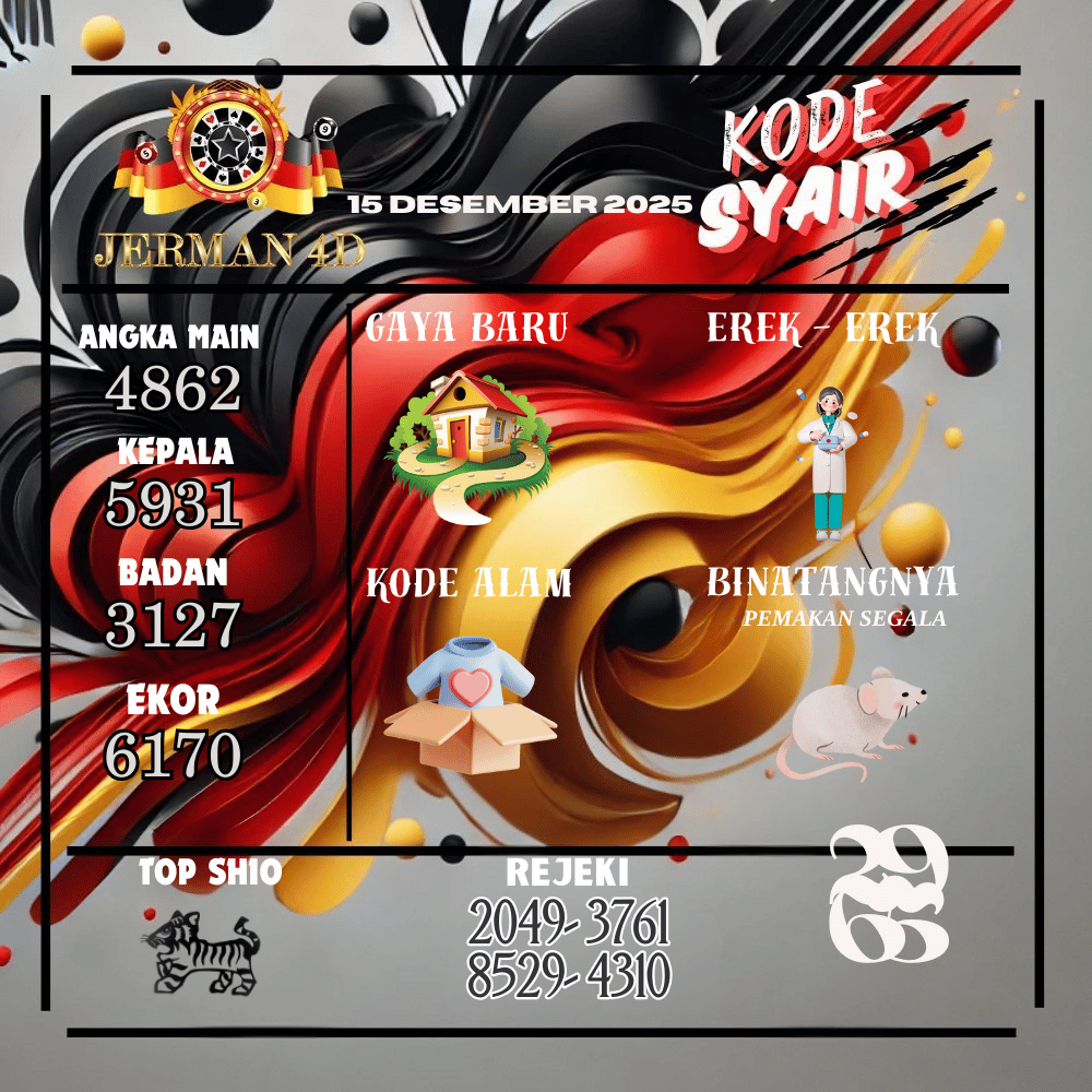 Kode Syair Jerman4D Pools Desember pools