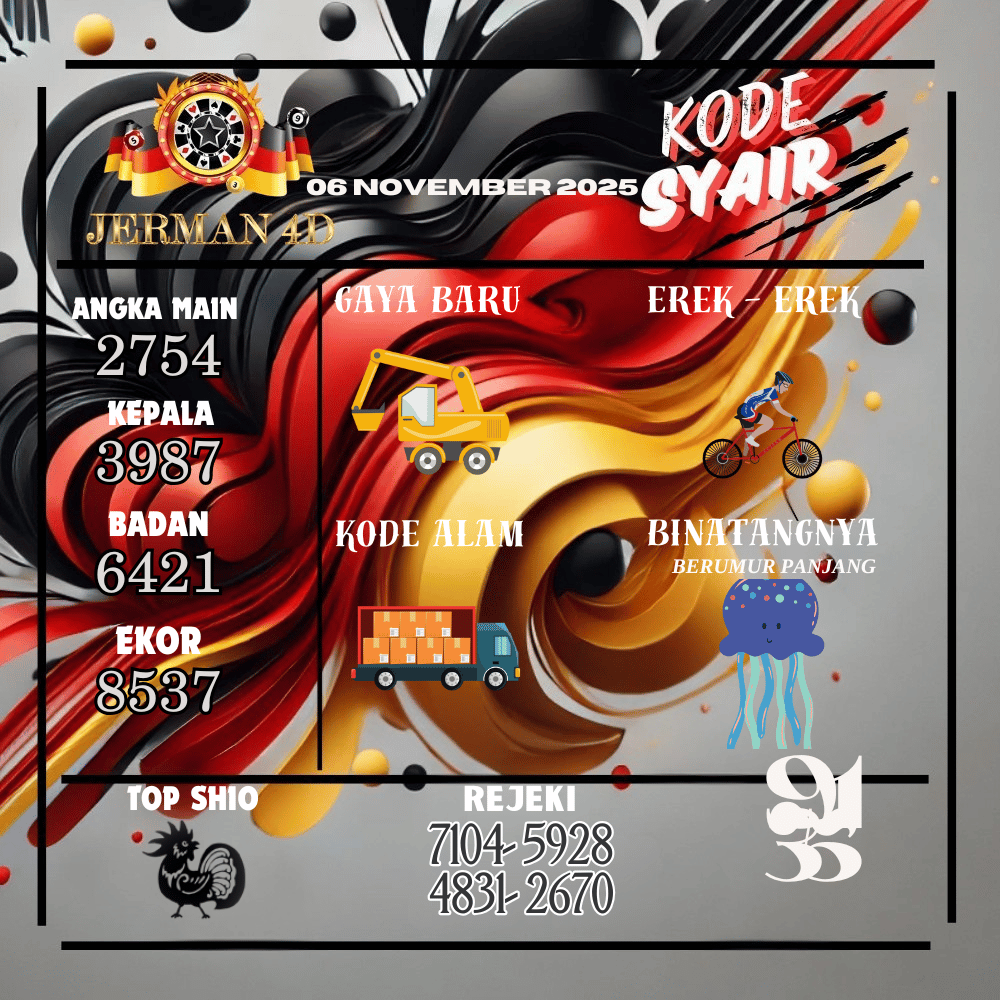 Kode Syair Jerman4D Pools  November pools