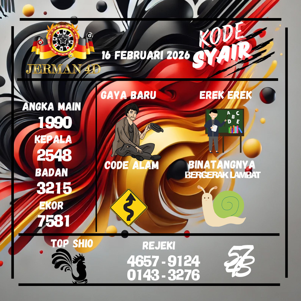Kode Syair Jerman4d Pools Februari pools