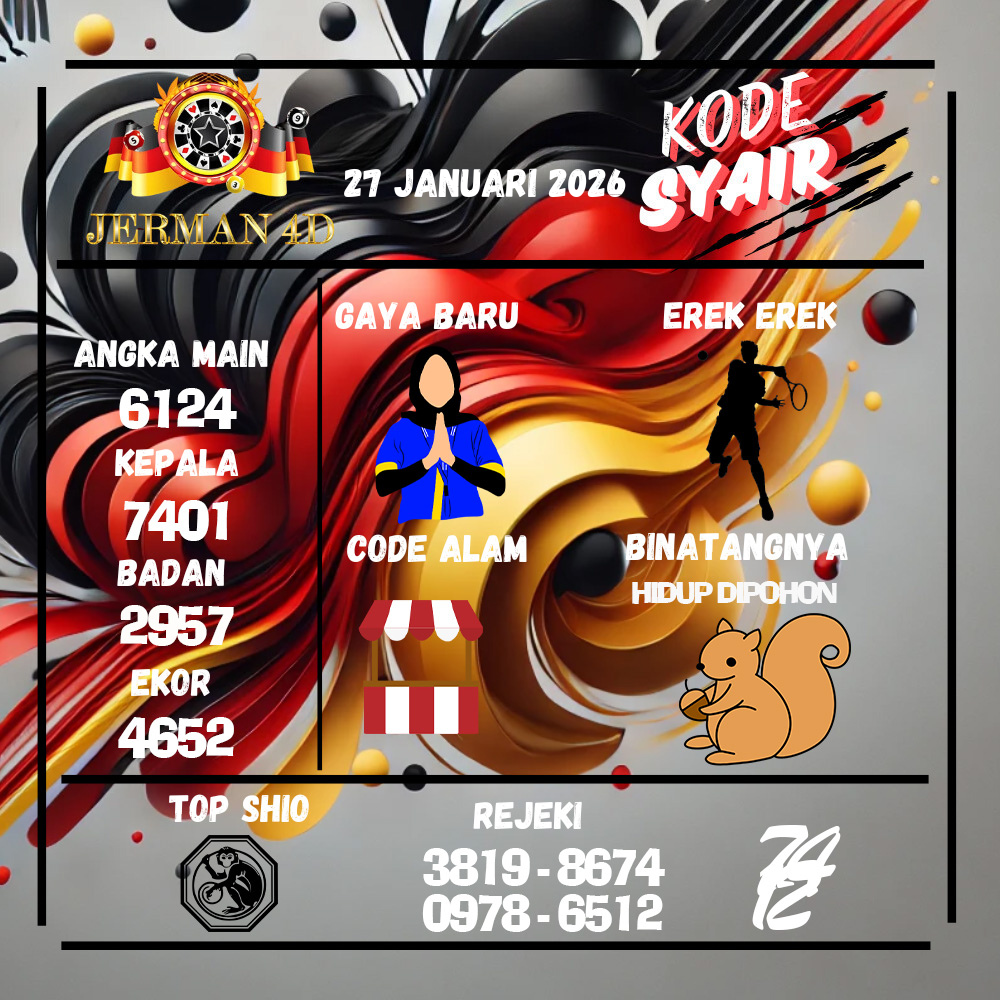 Kode Syair Jerman4d Pools Januari pools