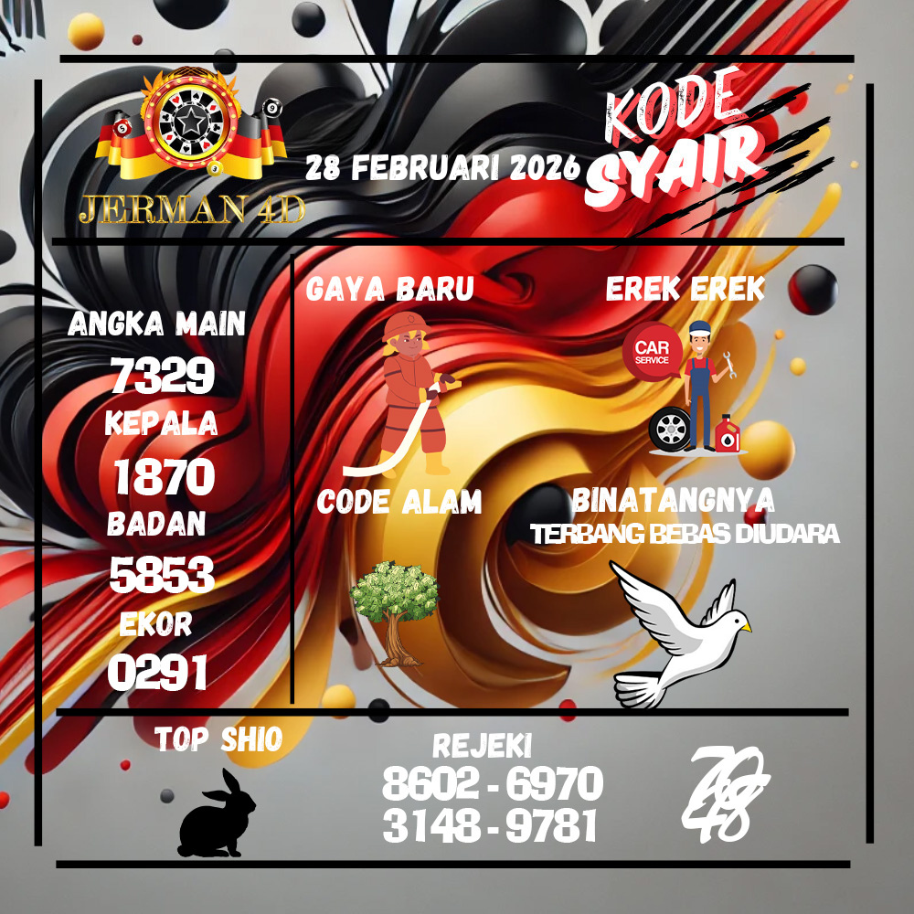 Kode Syair Jerman4d Pools Februari pools